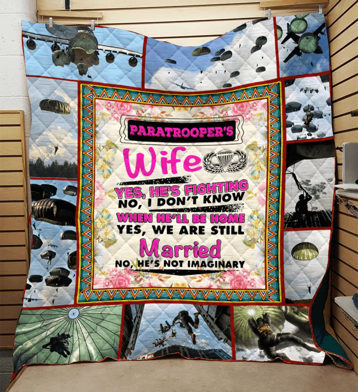 ParatrooperS Wife Quilt Efr and Home Decor