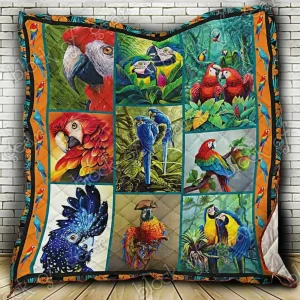 Parrot Cl18100558Mdq Quilt Blanket and Home Decor