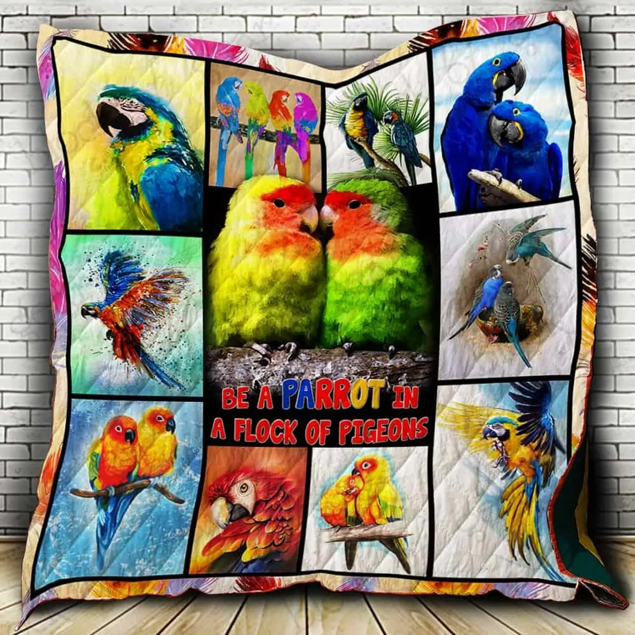 Parrot Cl22100414Mdq Quilt Blanket and Home Decor