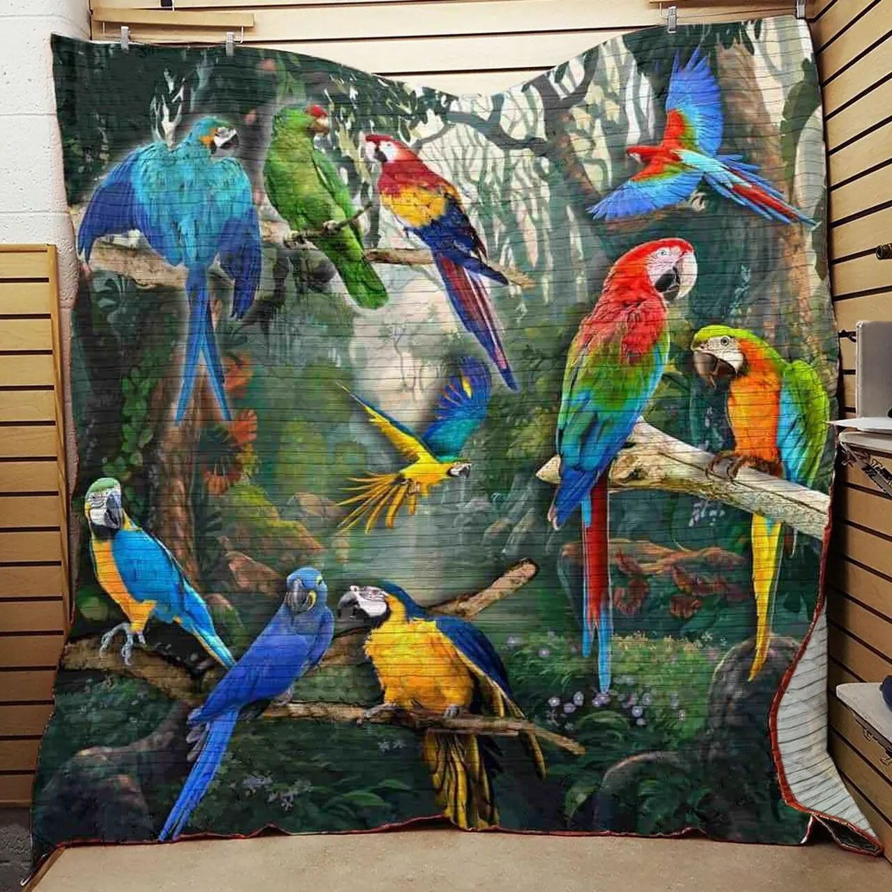 Parrot JFJ11073 3D Customized Quilt 2707 and Home Decor