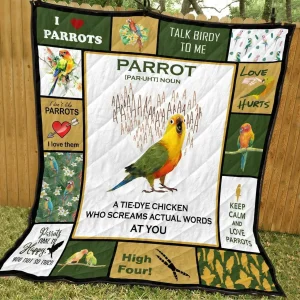 Parrot V1SK 3D Customized Quilt and Home Decor