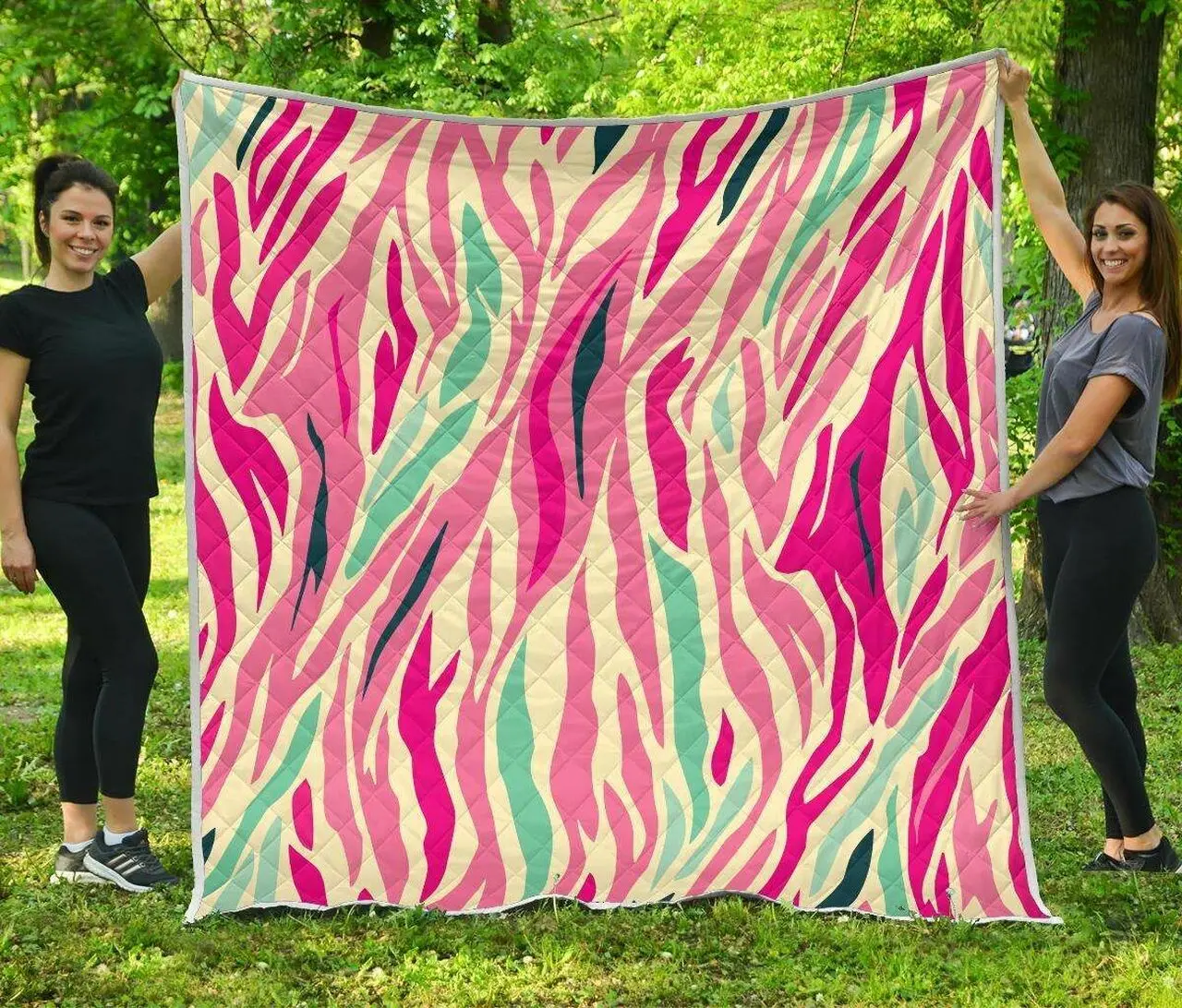 Pastel Zebra Cl17100436Mdq Quilt Blanket and Home Decor