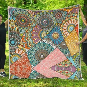 Patchwork Mandala Bohemian Cl17100438Mdq Quilt Blanket and Home Decor