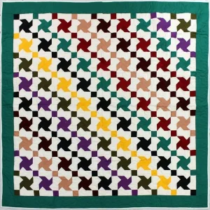 Patchwork Rainbow Pinwheel Quilt Tdhbo and Home Decor