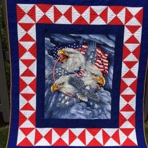 Patriotic Eagle Clm0910140 Quilt Blanket and Home Decor