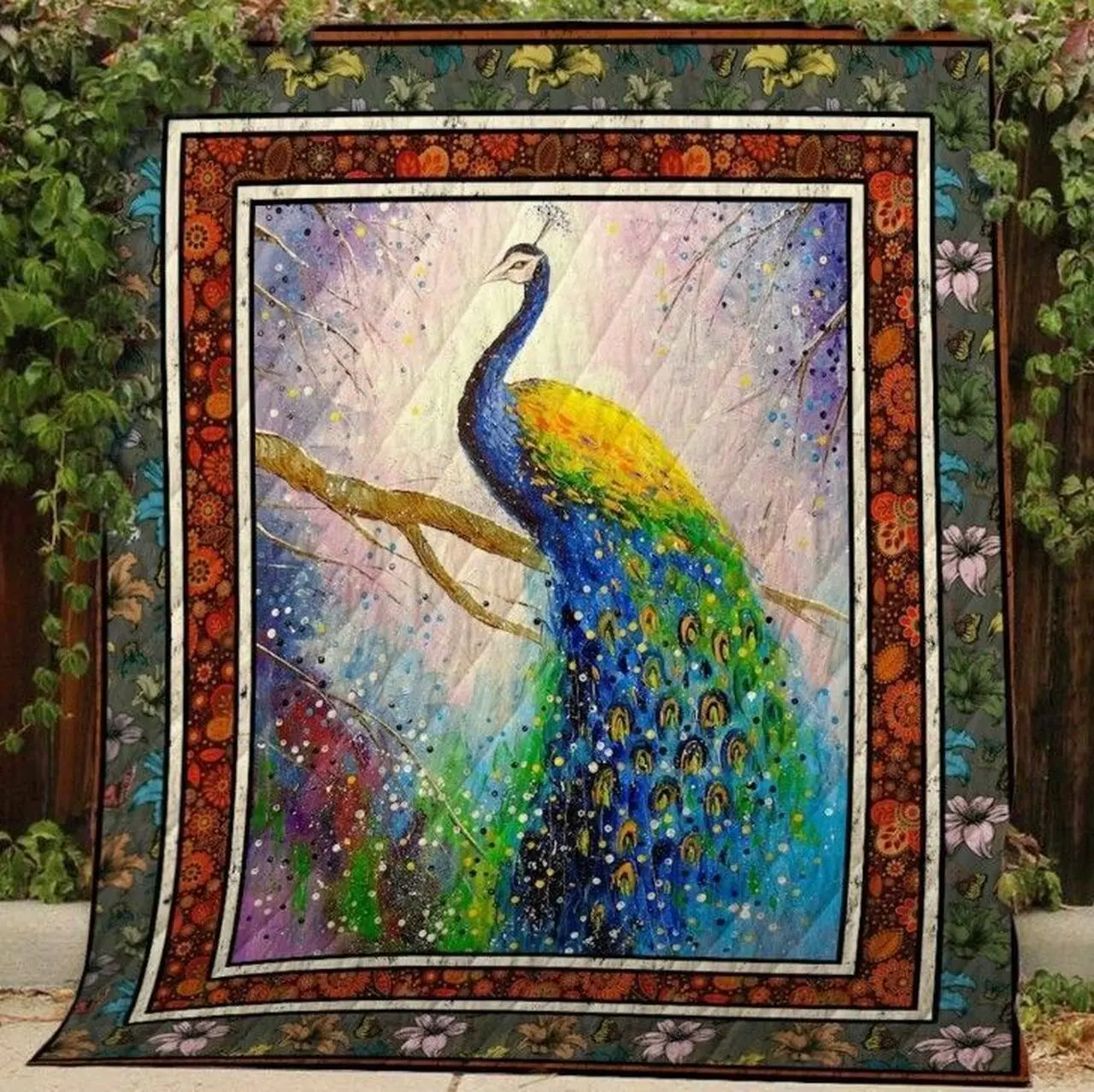 Peacock Quilt Tdhji and Home Decor
