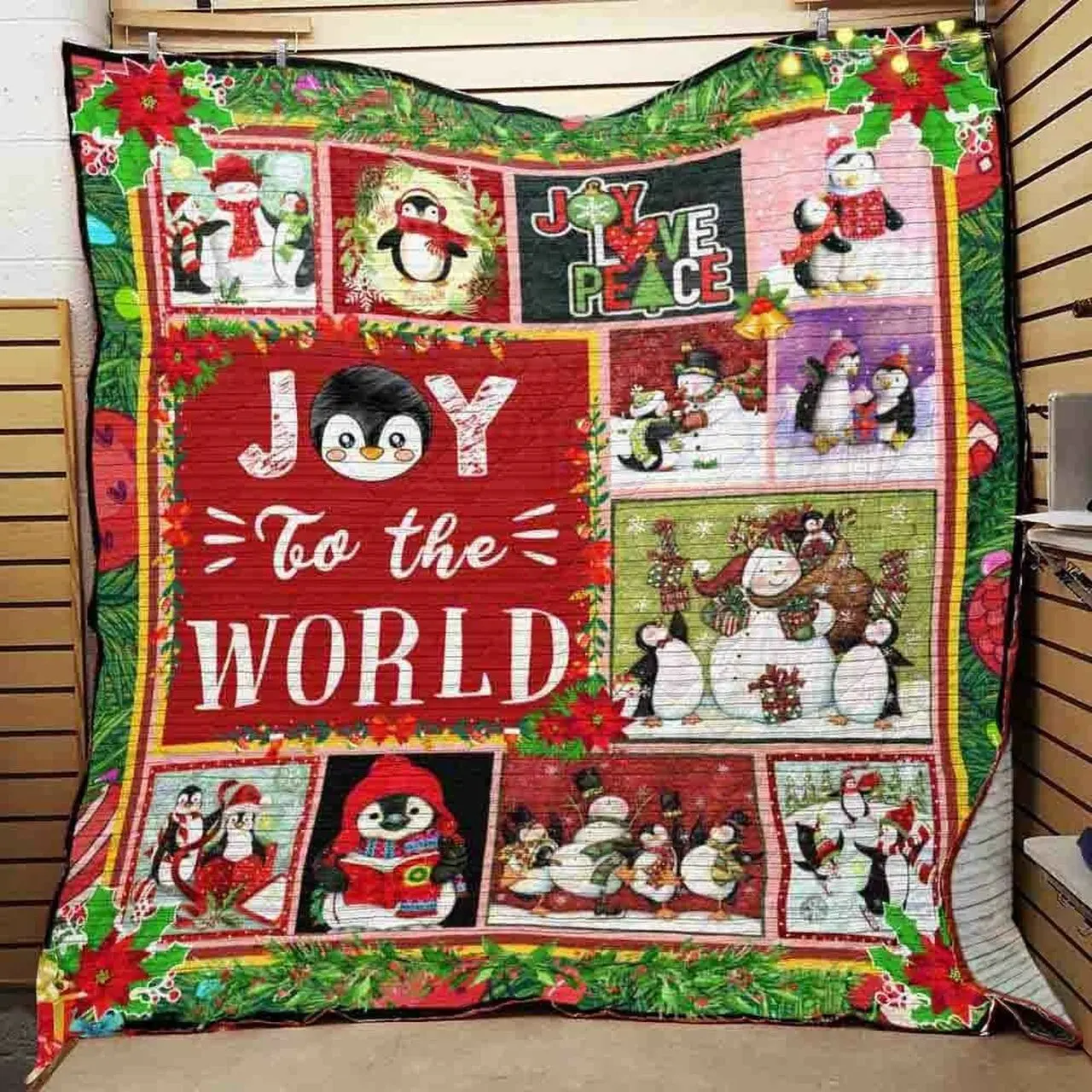 Penguin Christmas JFJ11207 3D Customized Quilt 2707 and Home Decor