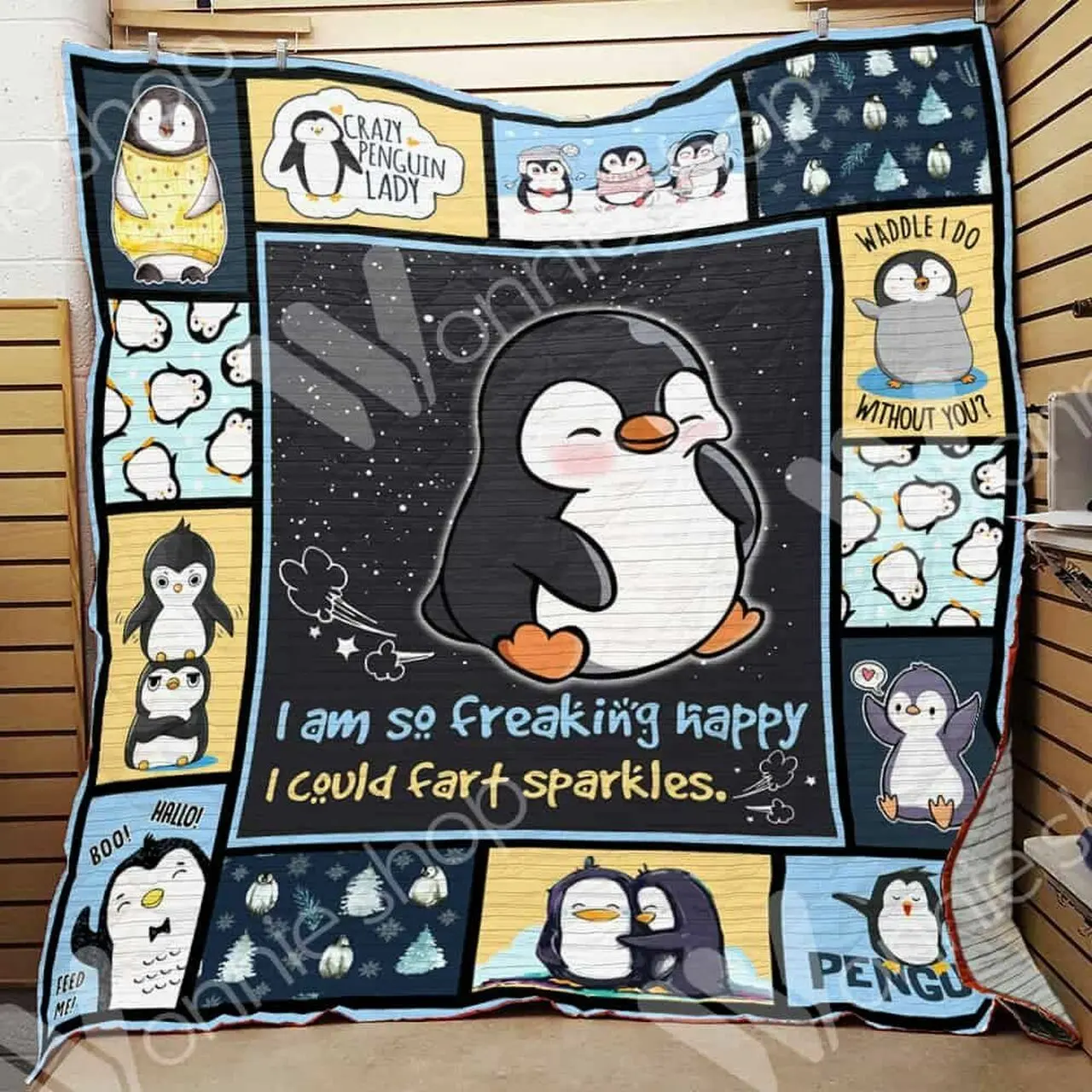 Penguin Quilt Vcx and Home Decor