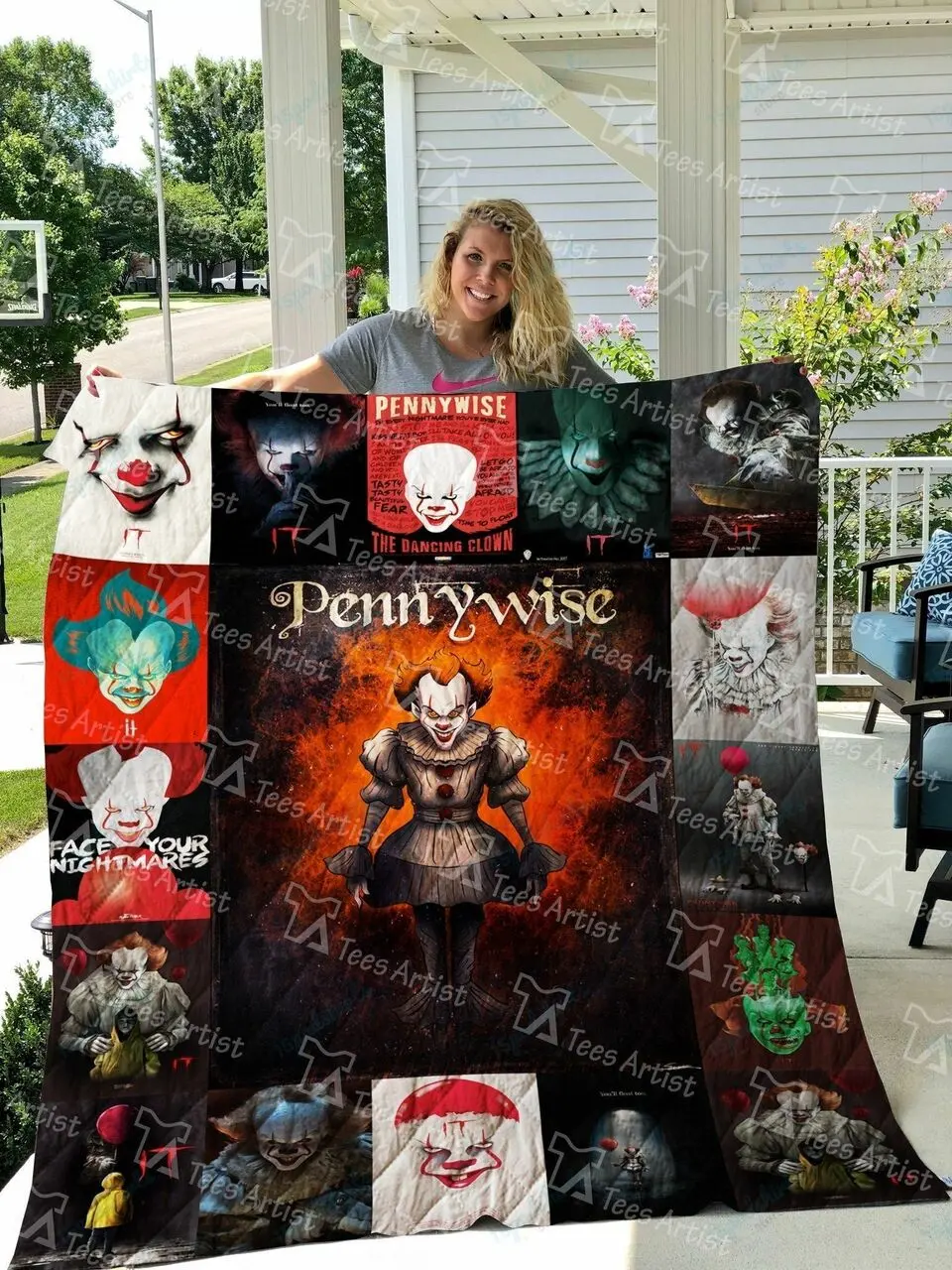 Pennywise It Quilt Blanket 01257 and Home Decor