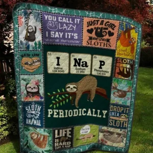 Periodically Sloth Quilt Blanket Quilt and Home Decor