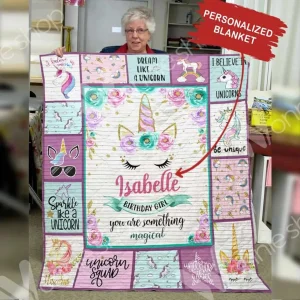 Personalized Unicorn Quilt Blanket Dhc0602725Td and Home Decor