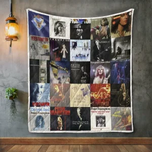 Peter Frampton Style 2 Quilt Blanket and Home Decor