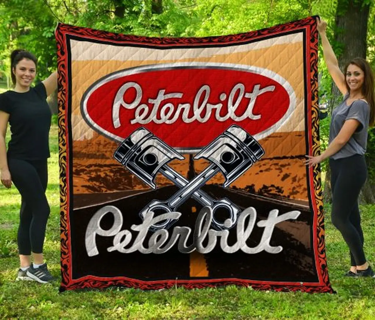 Peterbilt Quilt Blanket and Home Decor