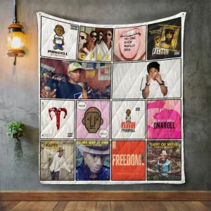 Pharrell Williams Album Covers Quilt Blanket and Home Decor
