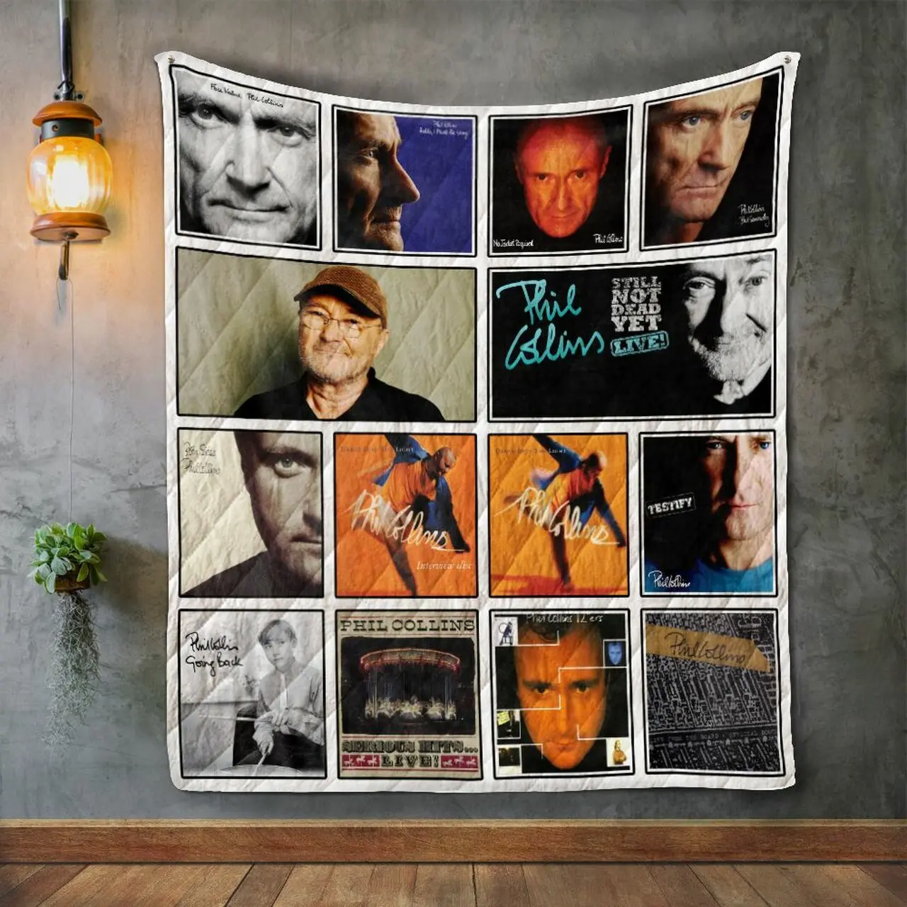 Phil Collins Album Covers Quilt Blanket and Home Decor