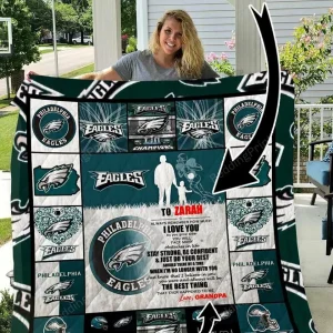 Philadelphia Eagles Personalized Name Quilt Blanket and Home Decor