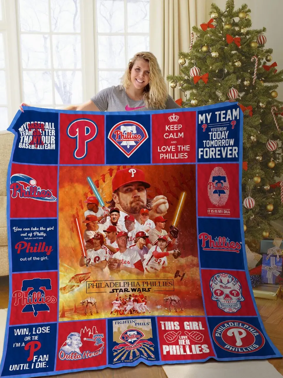 Philadelphia Phillies Quilt Blanket and Home Decor