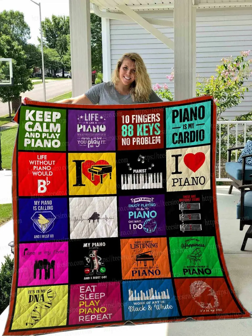 Piano Quilt Blanket Dhc1501361Vt and Home Decor