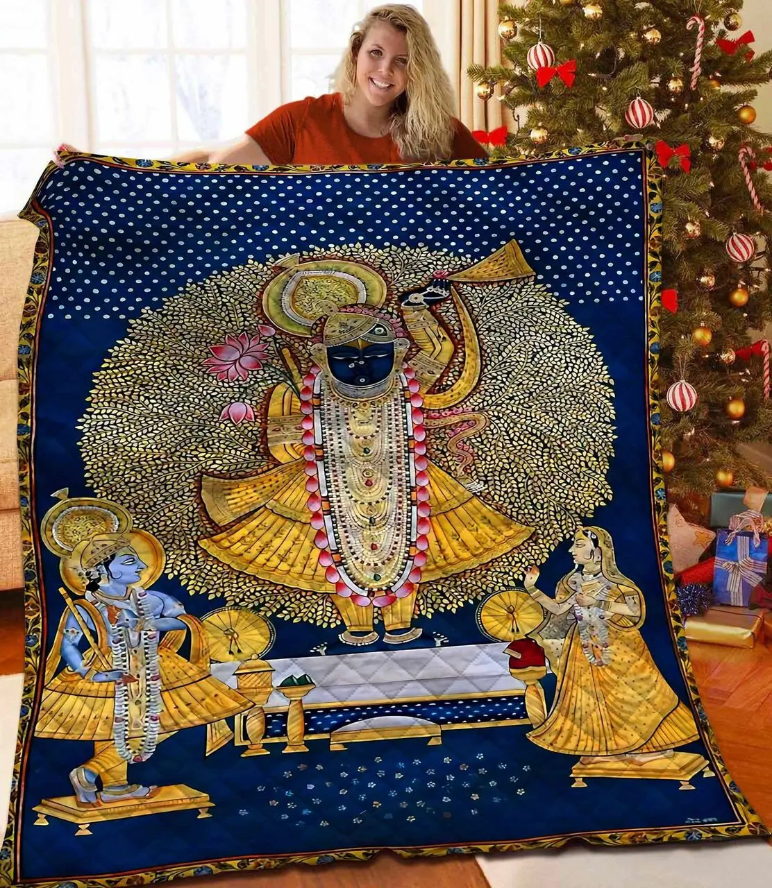 Pichwai JFJ11313 3D Customized Quilt 2707 and Home Decor