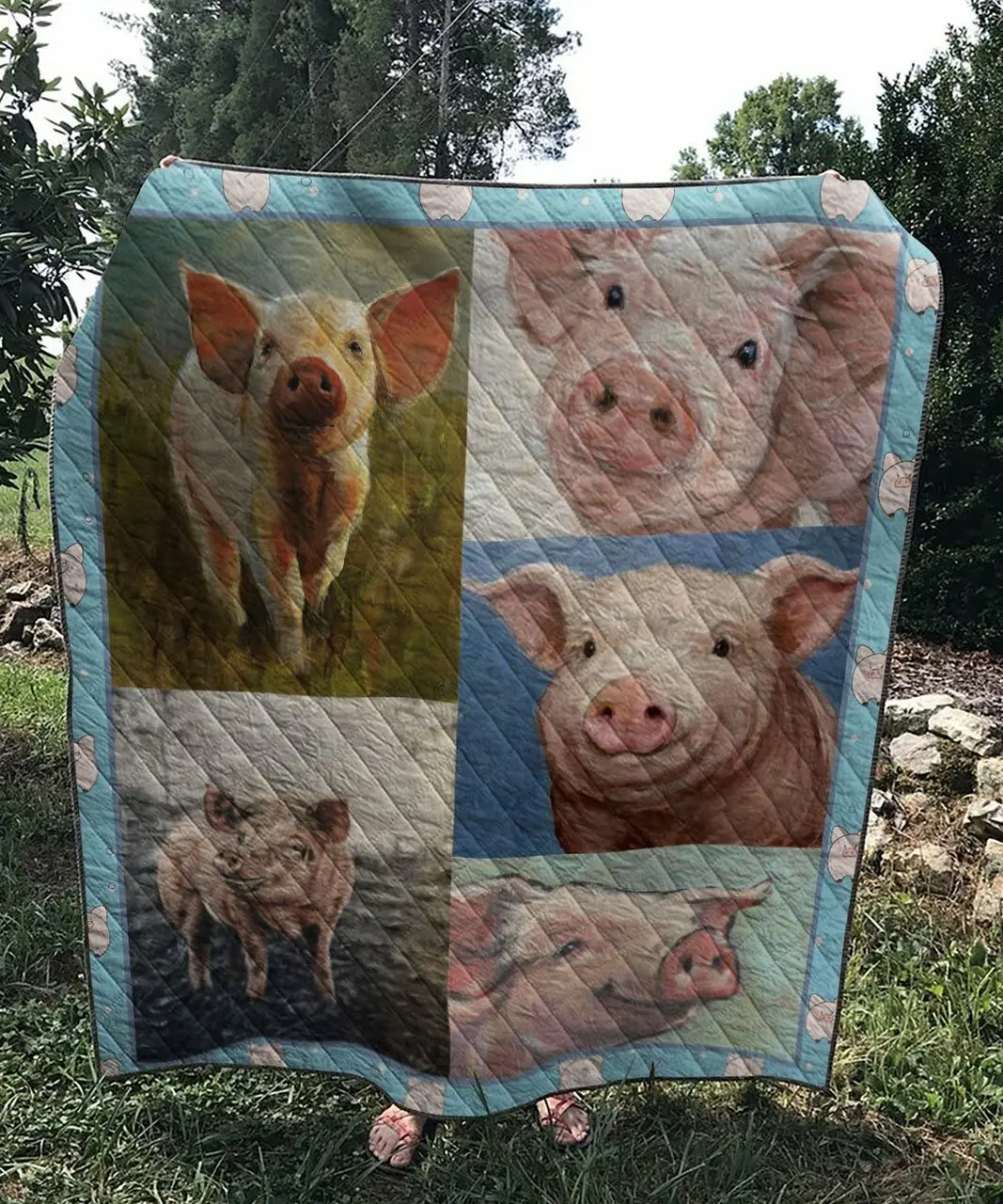 Pig 5 Quilt and Home Decor