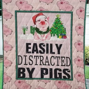 Pig Cl14100392Mdq Quilt Blanket and Home Decor