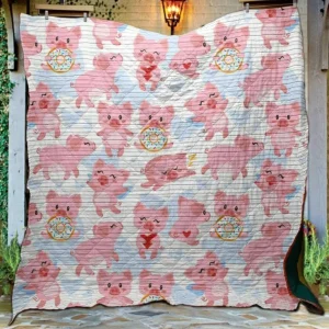 Pig Cl14100393Mdq Quilt Blanket and Home Decor