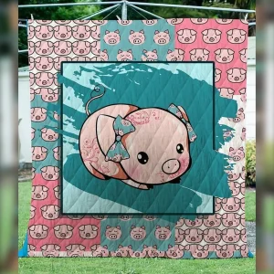 Pig Cute Quilt Tdhkb and Home Decor