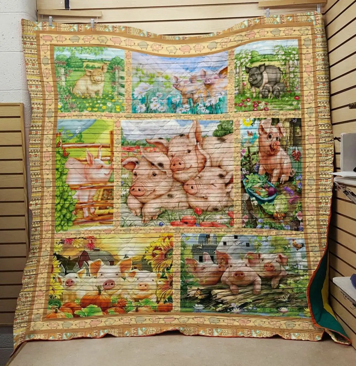 Pig Quilt Blanket Dhc13121910Vt and Home Decor