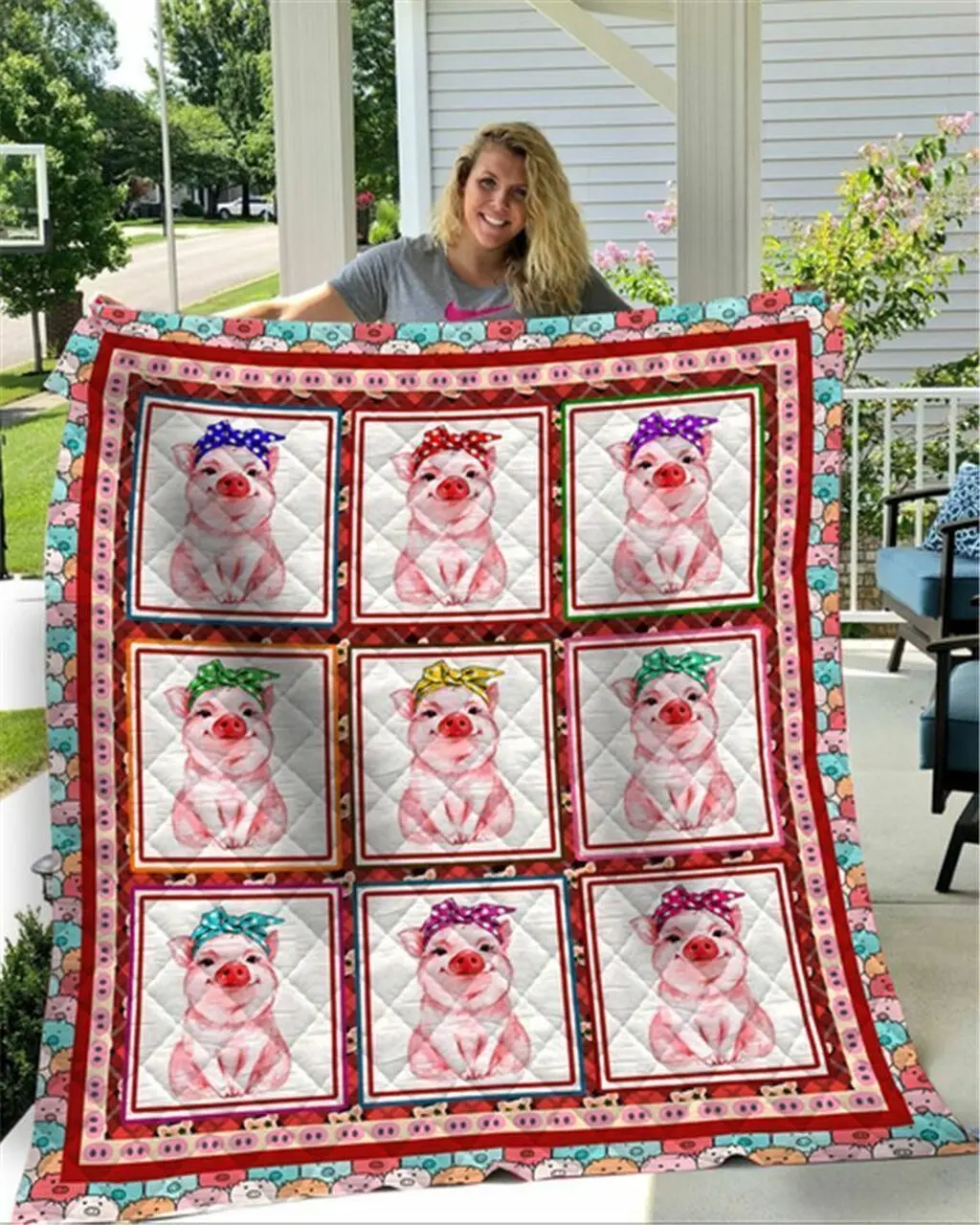 Pig Quilt Tdher and Home Decor