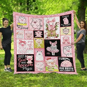 Pig V3 Be Together X0901 3D Customized Quilt and Home Decor