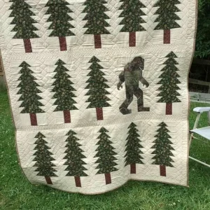 Pine Tree With Big Foot Hur Quilt Bevrwc and Home Decor