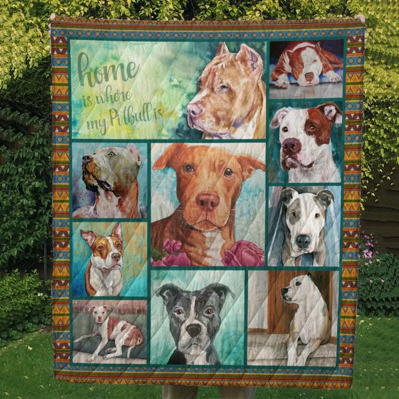 Pitbull 10 Tlq0039 Quilt Quilt and Home Decor