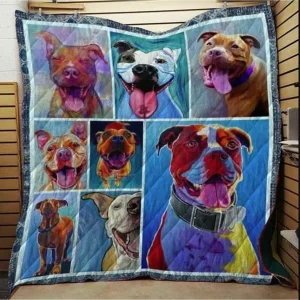 Pitbull Quilt Blanket Dhc13123868Vt and Home Decor