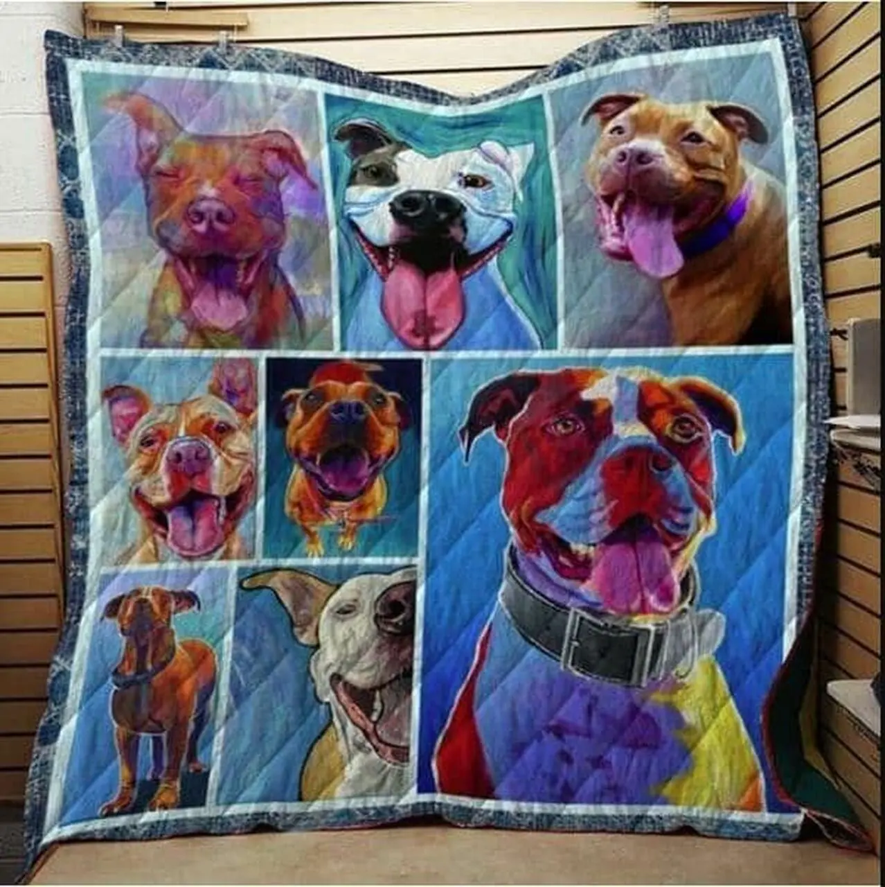 Pitbull Quilt Blanket Dhc13123868Vt and Home Decor