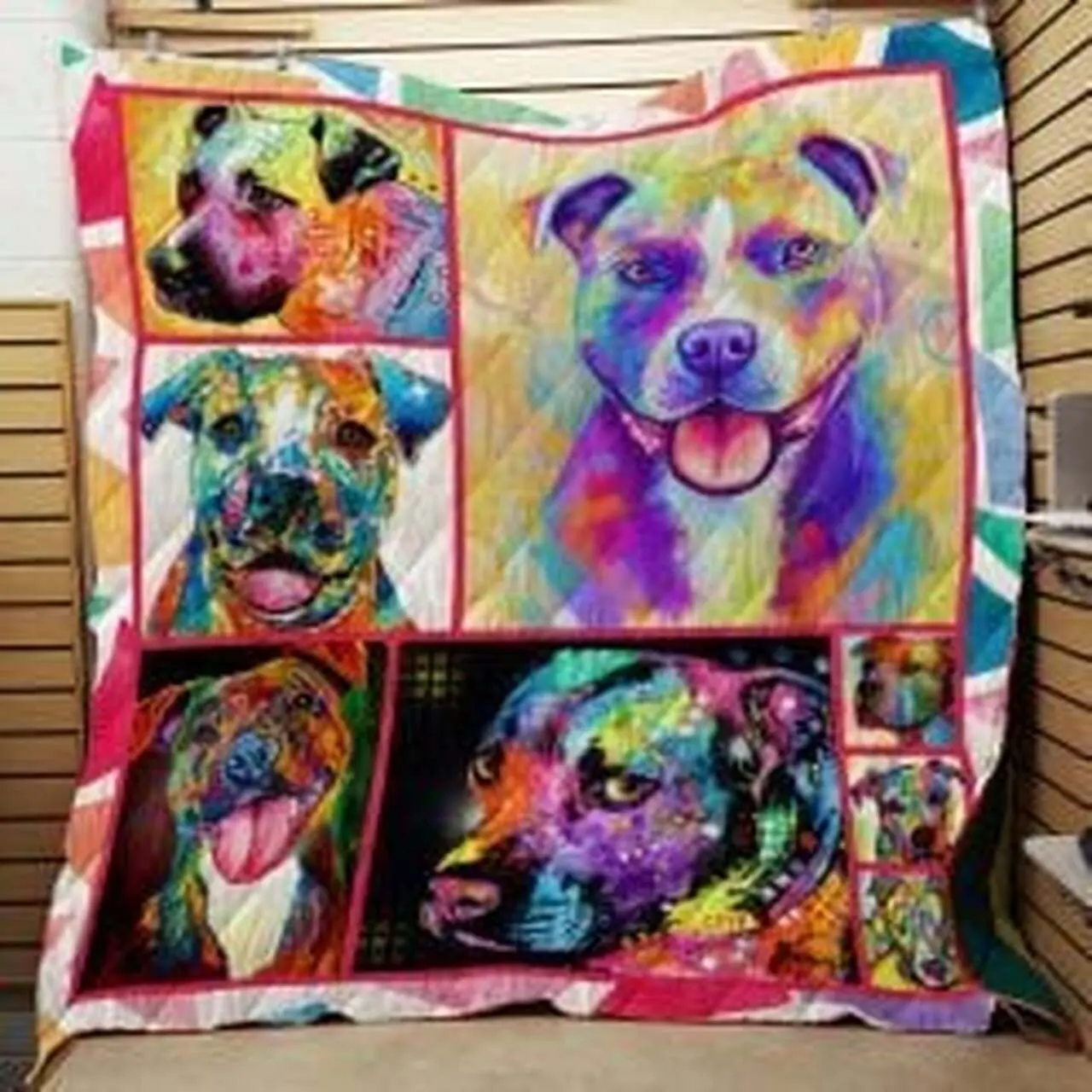 Pitbull Quilt Blanket Luk0M9 Dhc0301978Dd and Home Decor