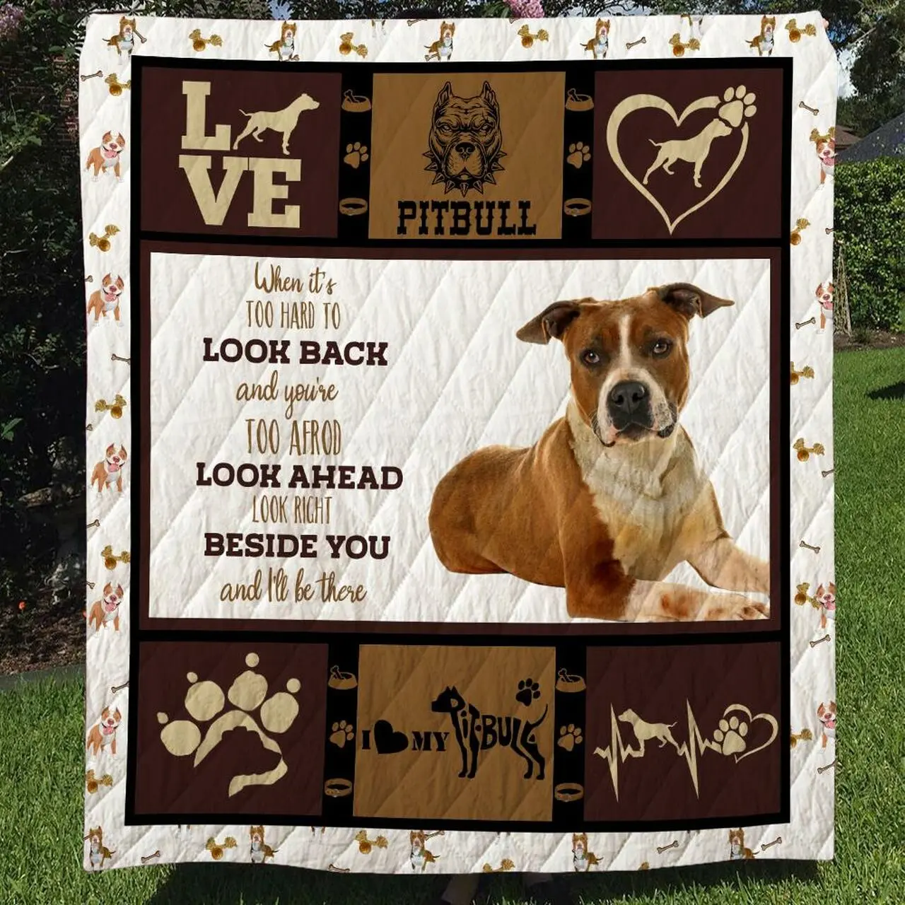 Pitbull Quilt Quilt and Home Decor
