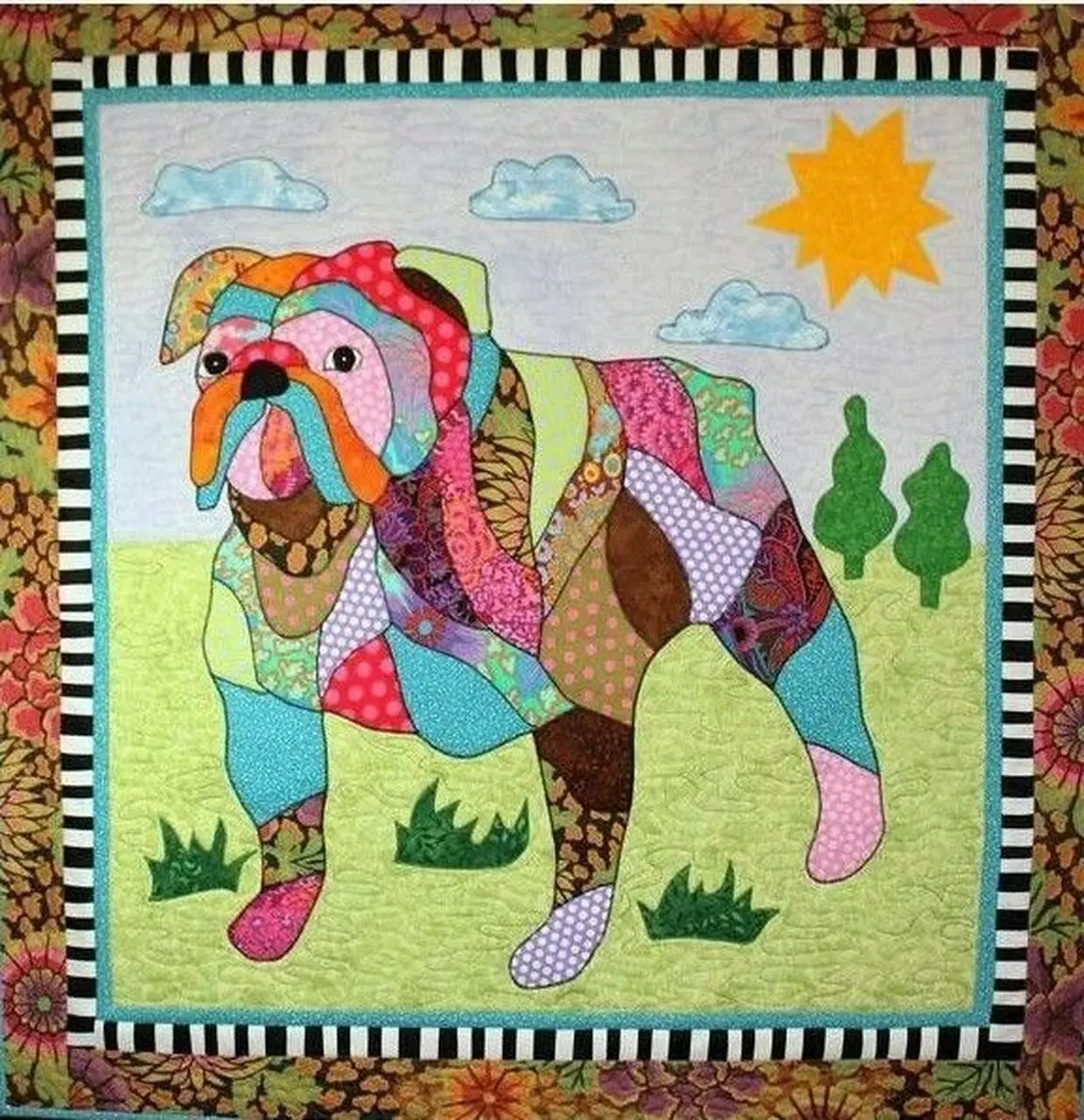 Pitbull Quilt Tdhvs and Home Decor