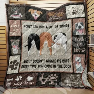 Pitbull Wonnie Lovely V2 3D Customized Quilt and Home Decor