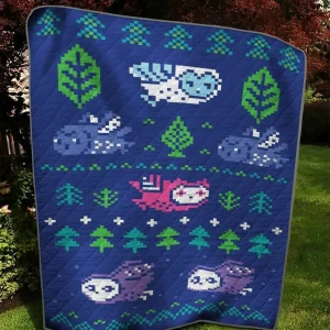 Pixel Owl And Tree Dd Quilt Tdhgq and Home Decor