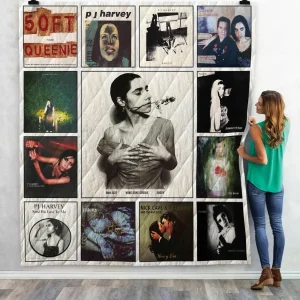 Pj Harvey Singles Quilt Blanket 02 and Home Decor