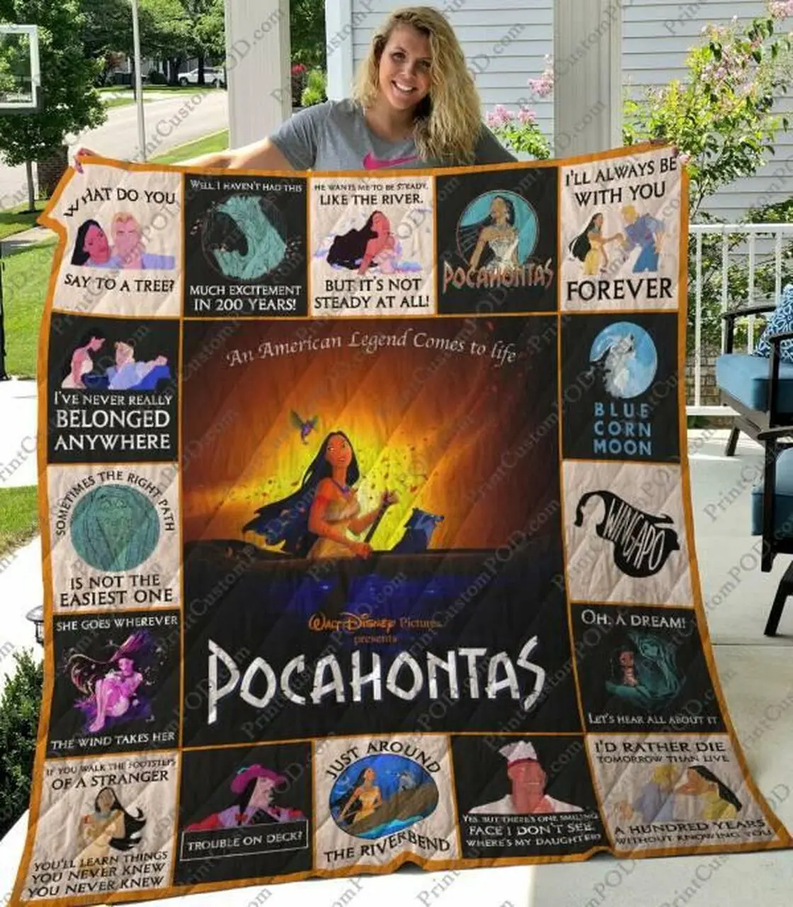 Pocahontas Quilt Blanket Limited Quilt Blanket and Home Decor