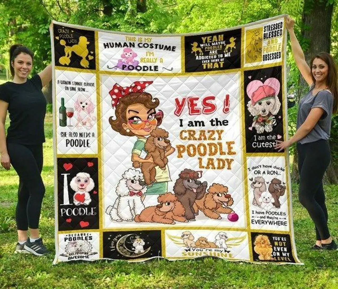 Poodle Love Quilt Tdhhd and Home Decor