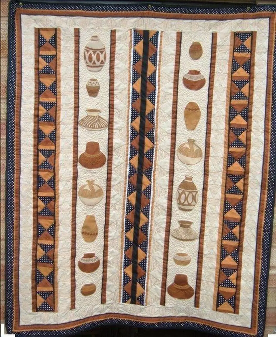 Pottery Native American Cla1910390Q Quilt Blanket and Home Decor