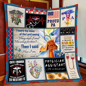 Proud Physician Assistant Quilt Blanket and Home Decor