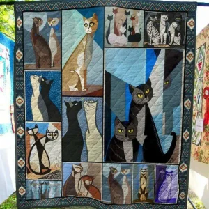 Provocative Cat Quilt Blanket Quilt and Home Decor