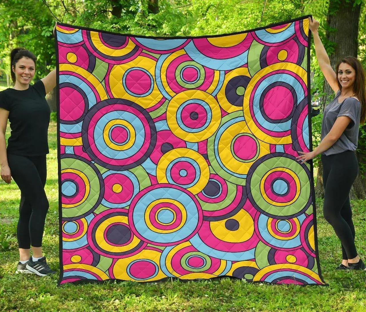 Psychedelic Colorful Cl12100563Mdq Quilt Blanket and Home Decor