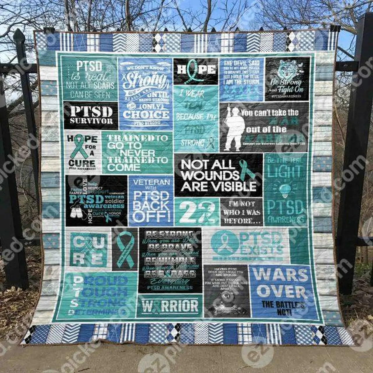 Ptsd Survivor Quilt Blanket Aq55 Quilt and Home Decor