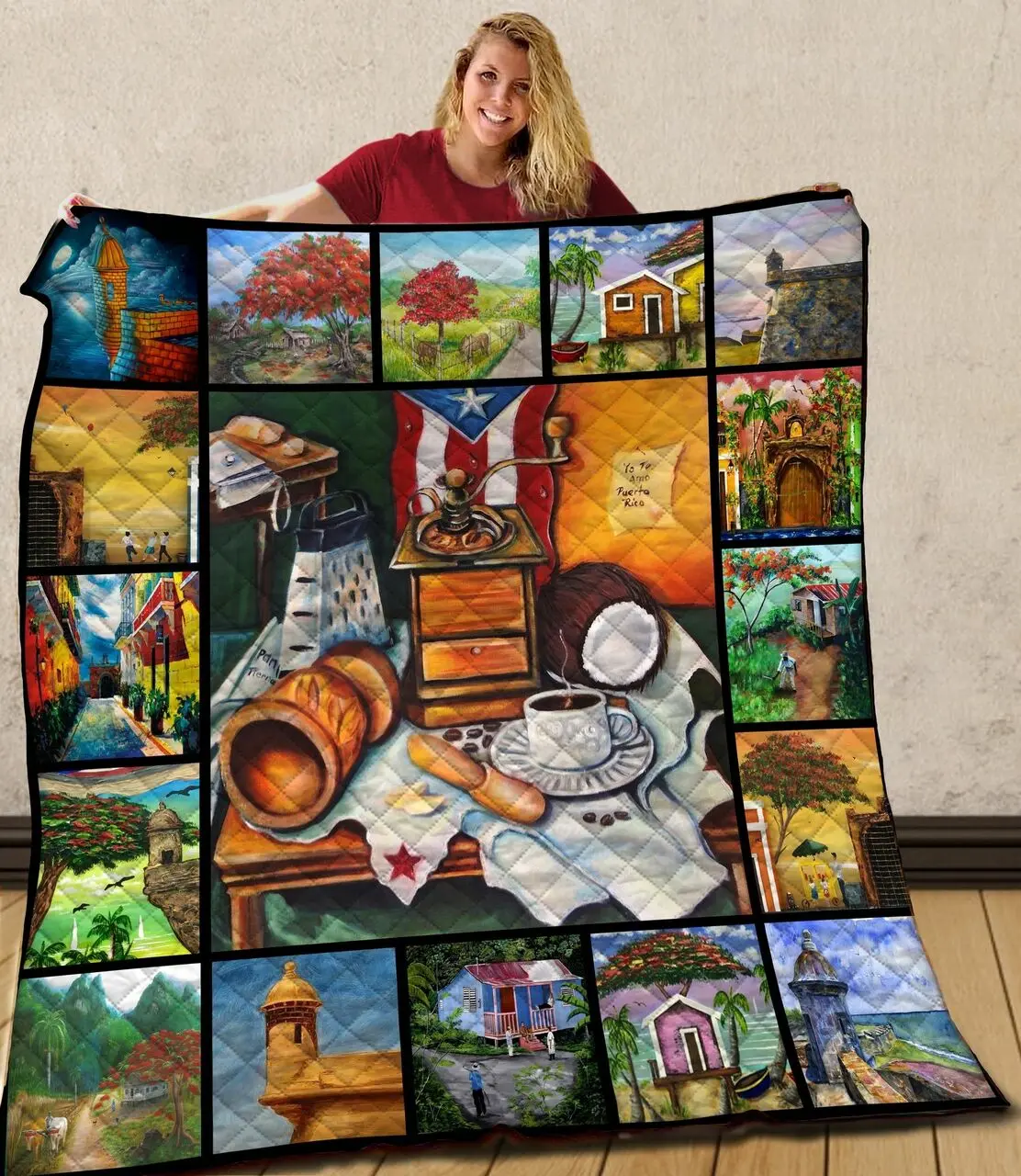 Puerto Rico JFJ11571 3D Customized Quilt 2707 and Home Decor