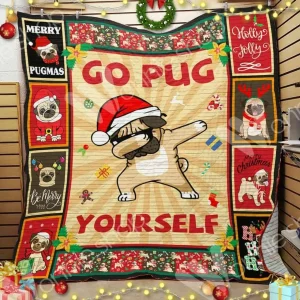Pug Christmas Hur Quilt Bevrgl and Home Decor