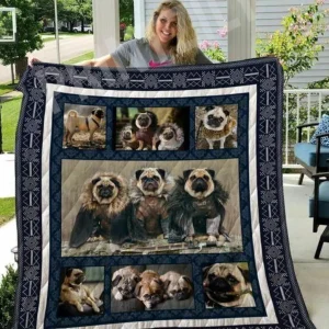Pug How We Do Quilt Blanket Dhc0201201005Td and Home Decor
